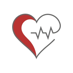 arte com um coração com o símbolo do batimento cardíaco